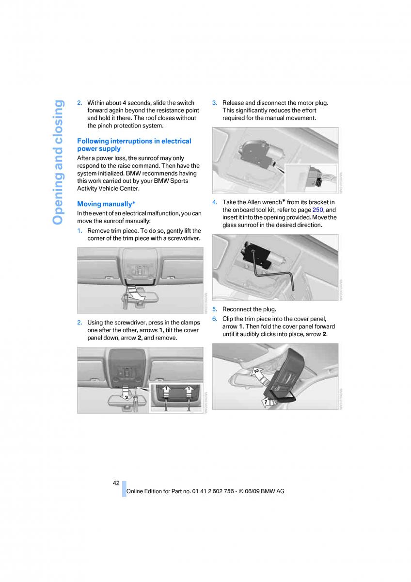 BMW X5 X6 E71 E72 owners manual / page 44