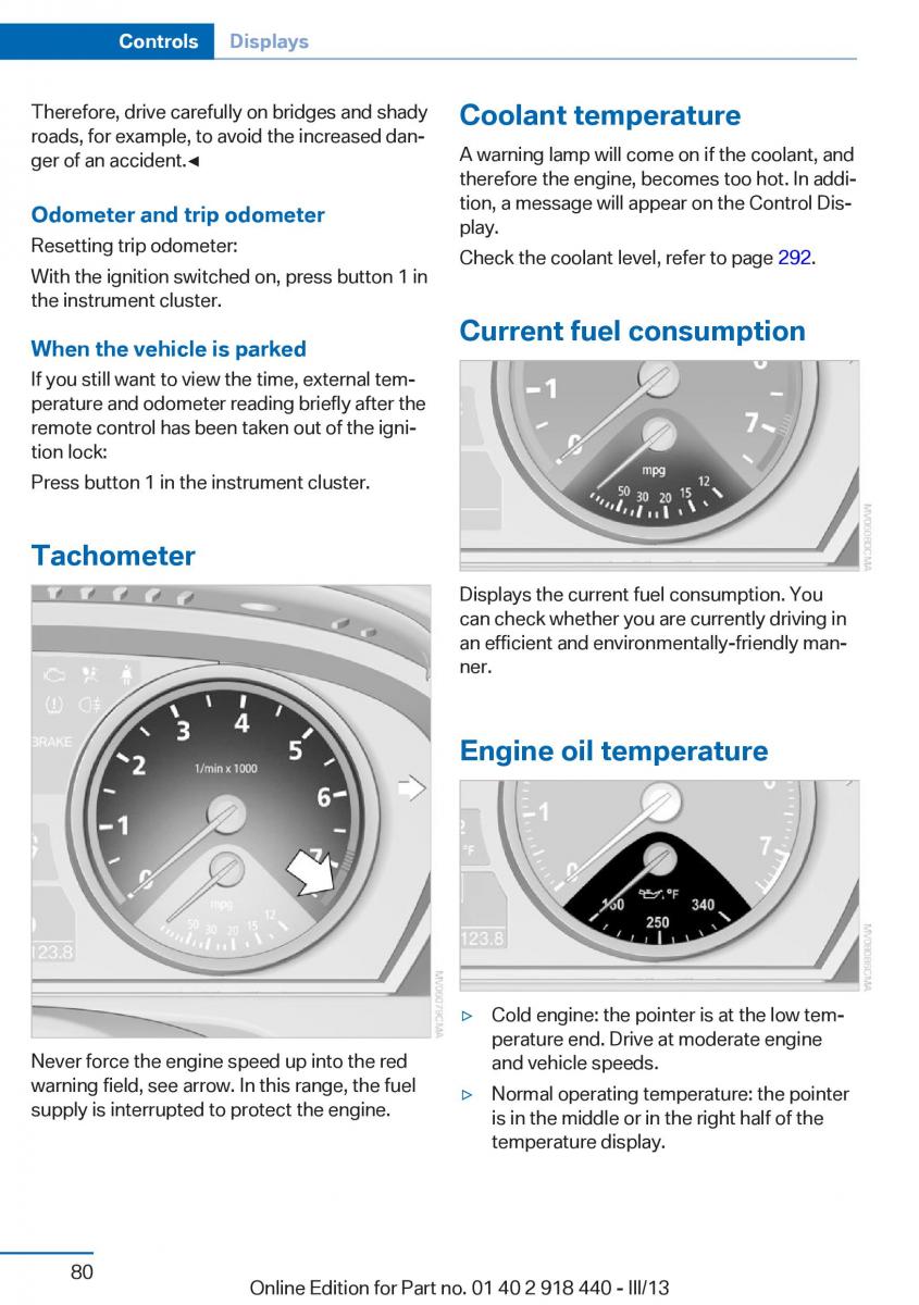 BMW X5 X6 F15 F16 owners manual / page 80