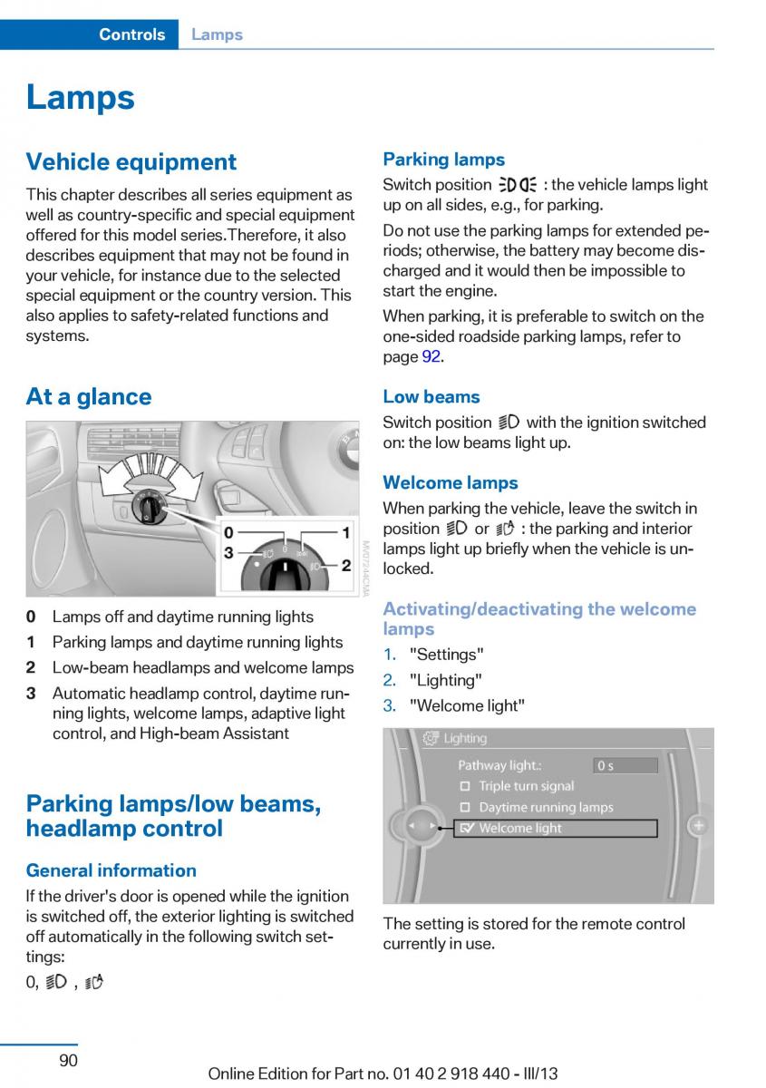 BMW X5 X6 F15 F16 owners manual / page 90