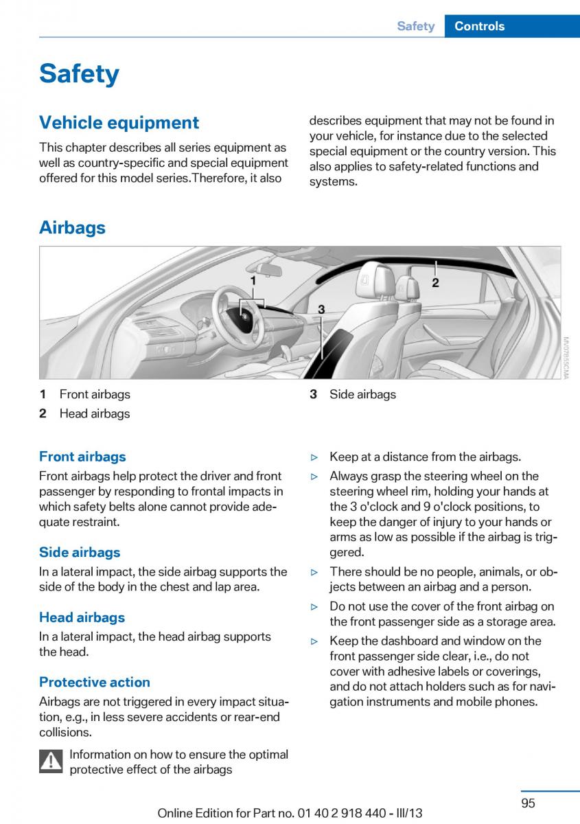 BMW X5 X6 F15 F16 owners manual / page 95