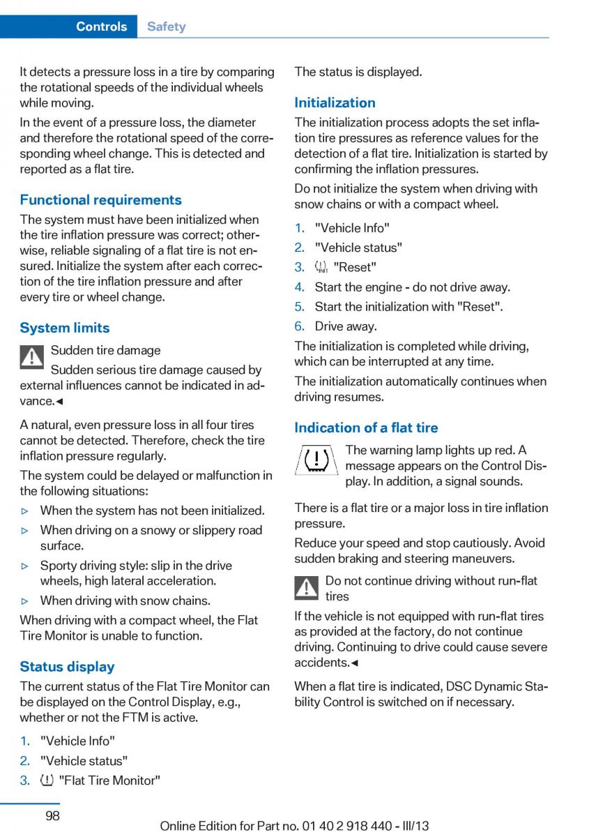 BMW X5 X6 F15 F16 owners manual / page 98