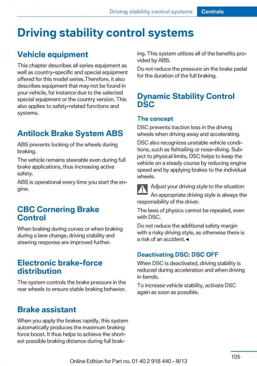 BMW X5 X6 F15 F16 owners manual / page 105