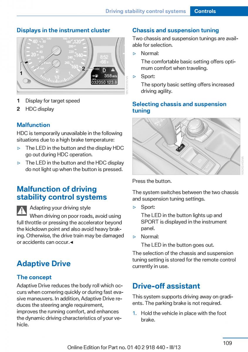 BMW X5 X6 F15 F16 owners manual / page 109