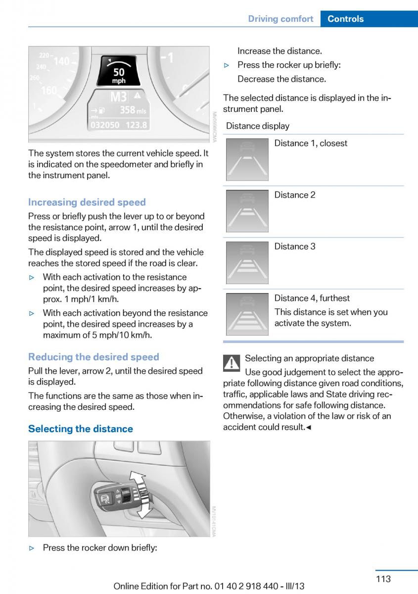 BMW X5 X6 F15 F16 owners manual / page 113