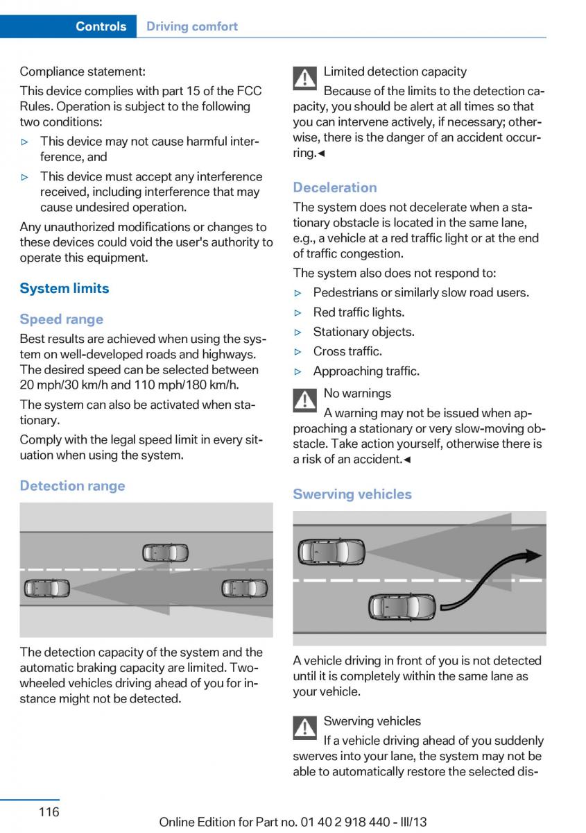 BMW X5 X6 F15 F16 owners manual / page 116