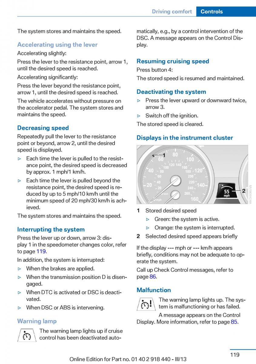 BMW X5 X6 F15 F16 owners manual / page 119