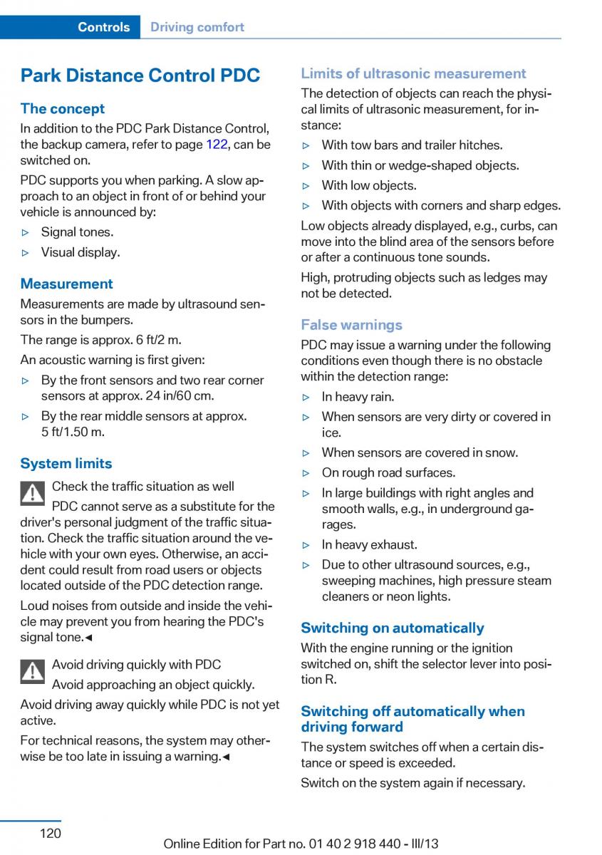 BMW X5 X6 F15 F16 owners manual / page 120