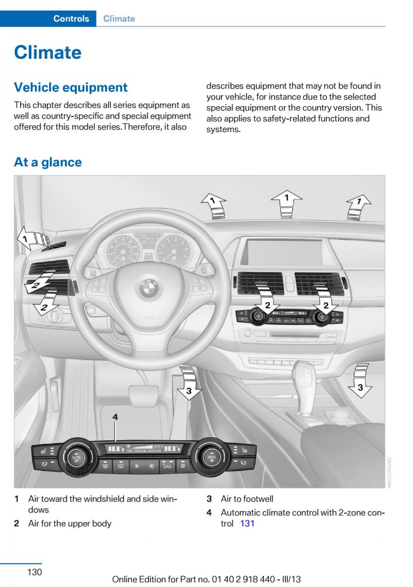 BMW X5 X6 F15 F16 owners manual / page 130