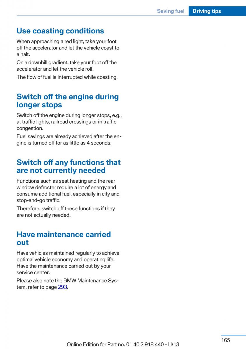 BMW X5 X6 F15 F16 owners manual / page 165