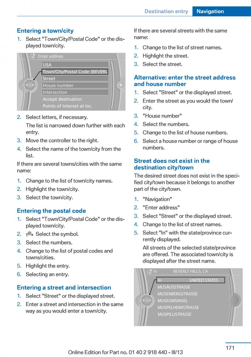 BMW X5 X6 F15 F16 owners manual / page 171