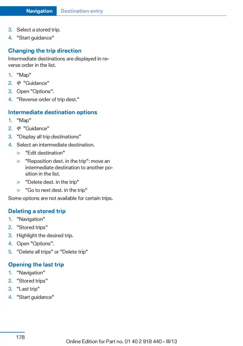 BMW X5 X6 F15 F16 owners manual / page 178