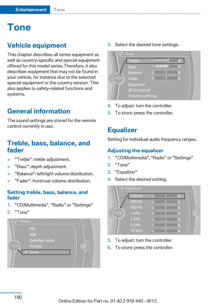 BMW X5 X6 F15 F16 owners manual / page 190