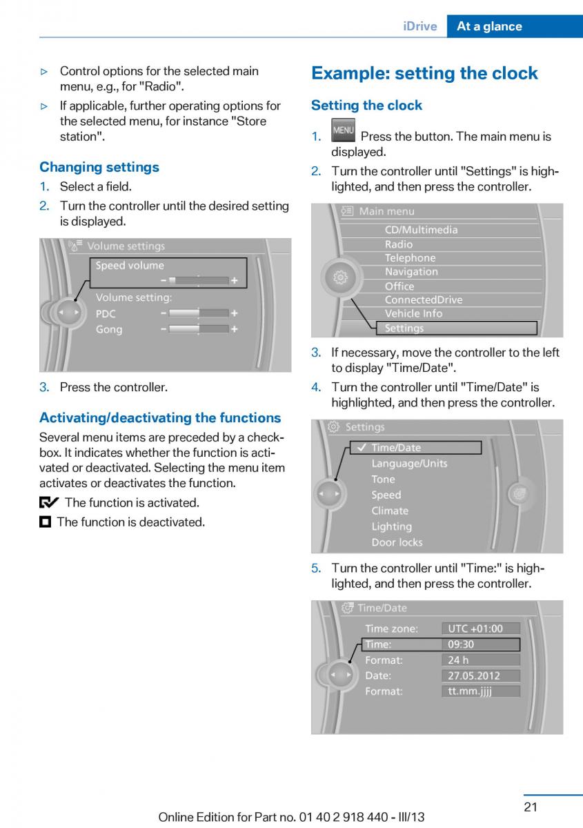 BMW X5 X6 F15 F16 owners manual / page 21