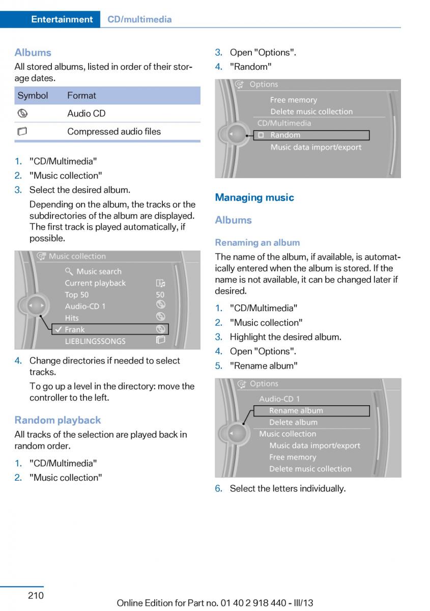 BMW X5 X6 F15 F16 owners manual / page 210