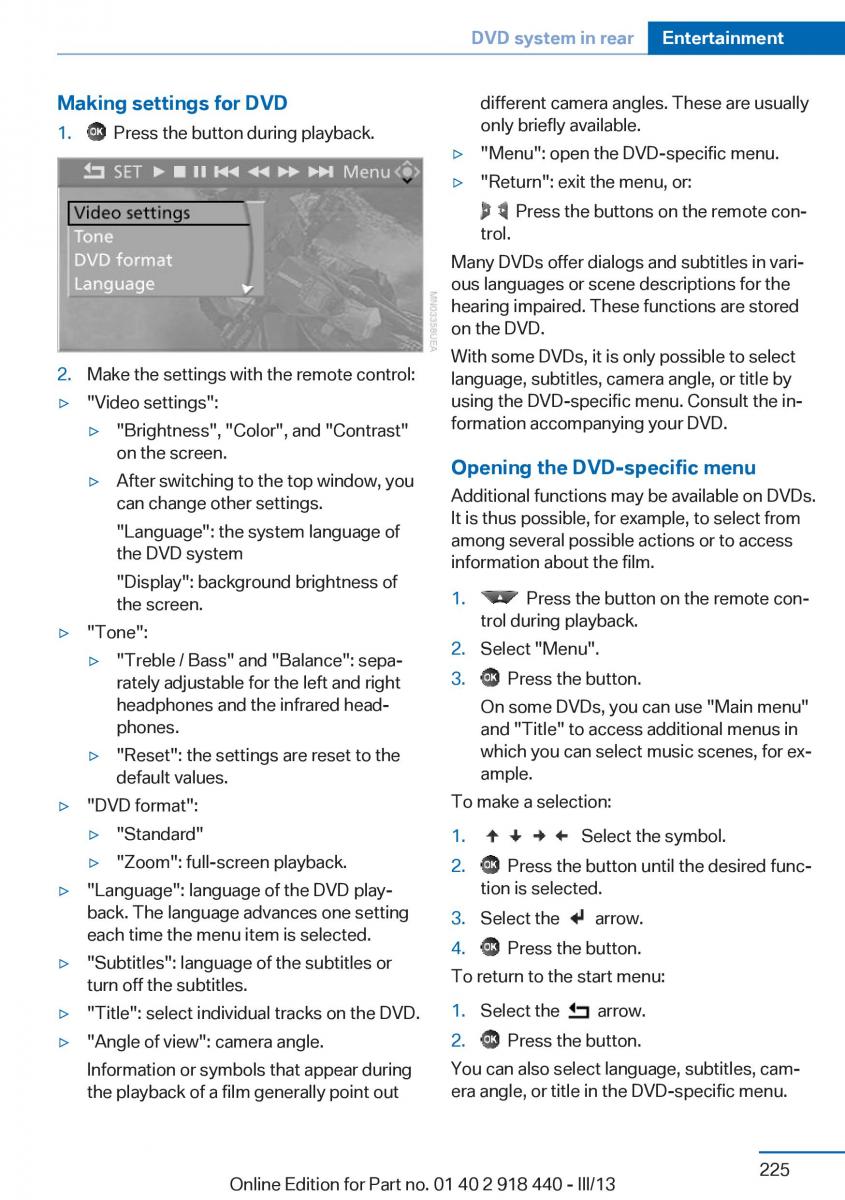 BMW X5 X6 F15 F16 owners manual / page 225