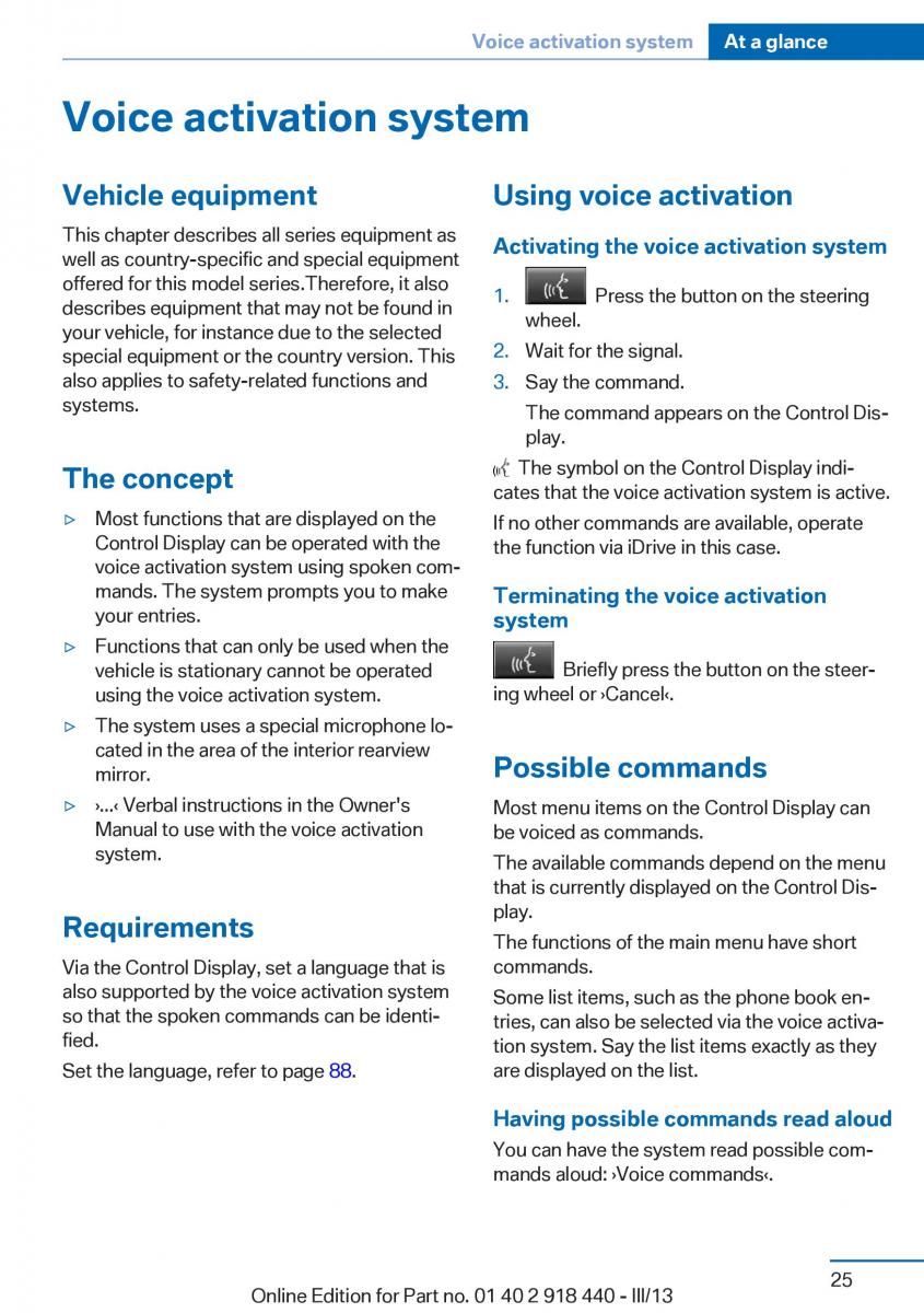 BMW X5 X6 F15 F16 owners manual / page 25