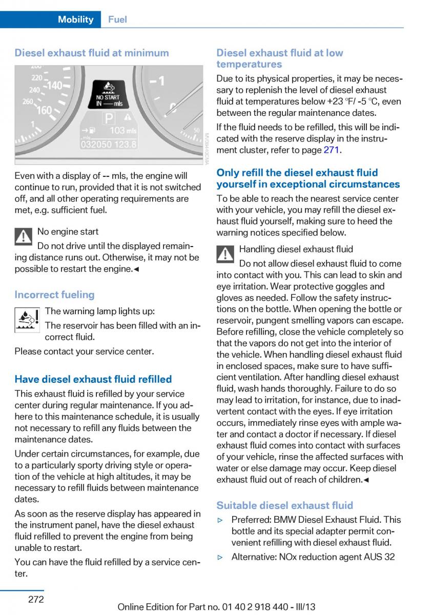 BMW X5 X6 F15 F16 owners manual / page 272