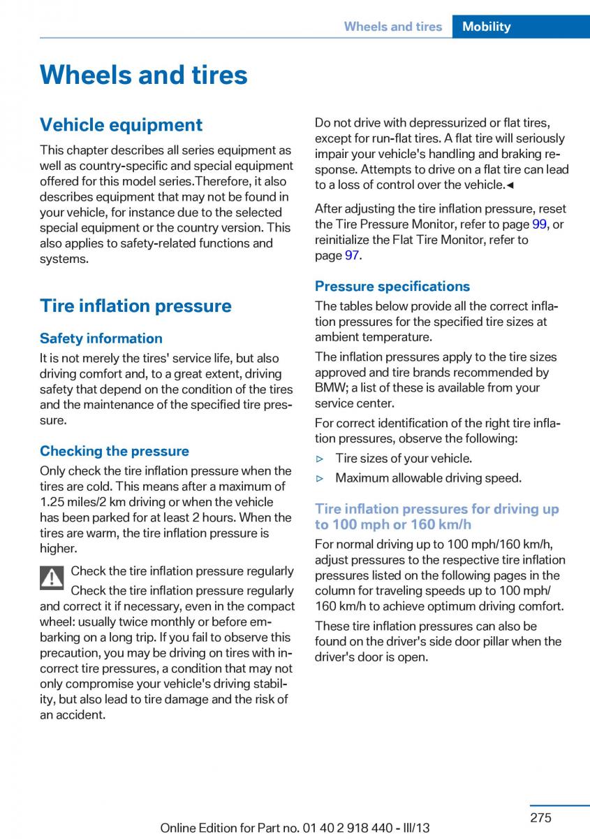 BMW X5 X6 F15 F16 owners manual / page 275