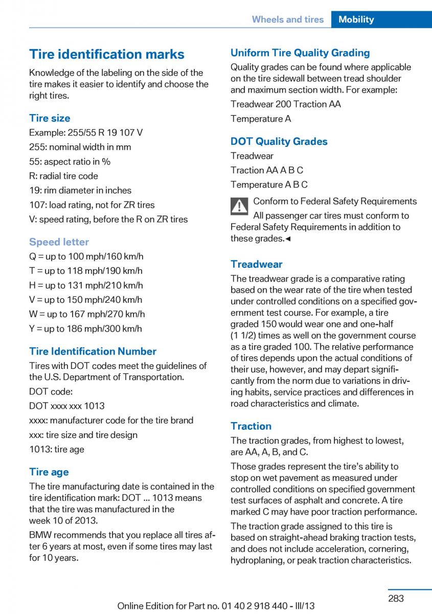 BMW X5 X6 F15 F16 owners manual / page 283