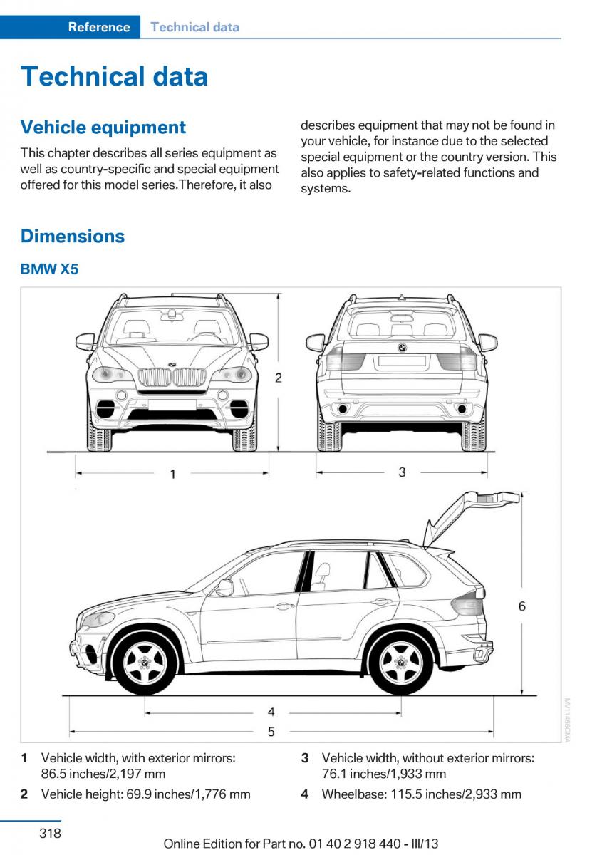 BMW X5 X6 F15 F16 owners manual / page 318