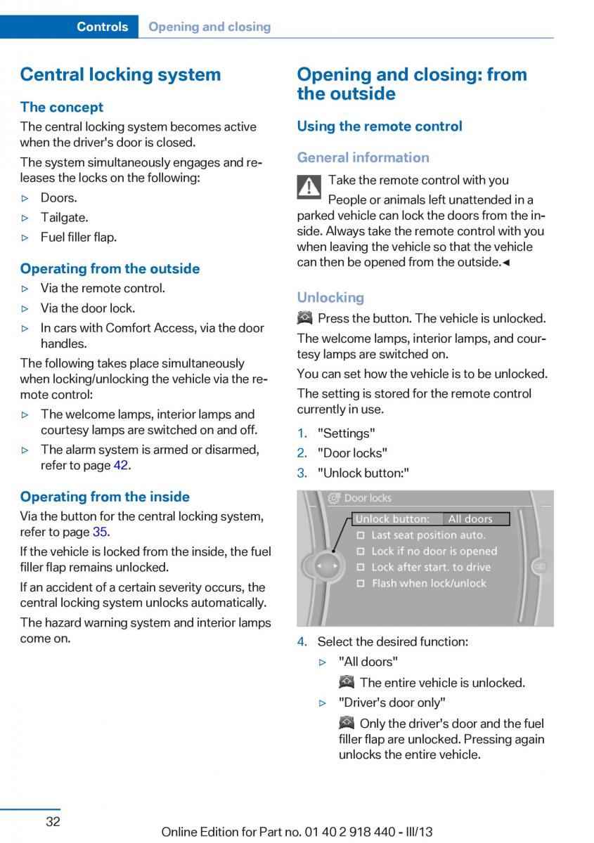 BMW X5 X6 F15 F16 owners manual / page 32