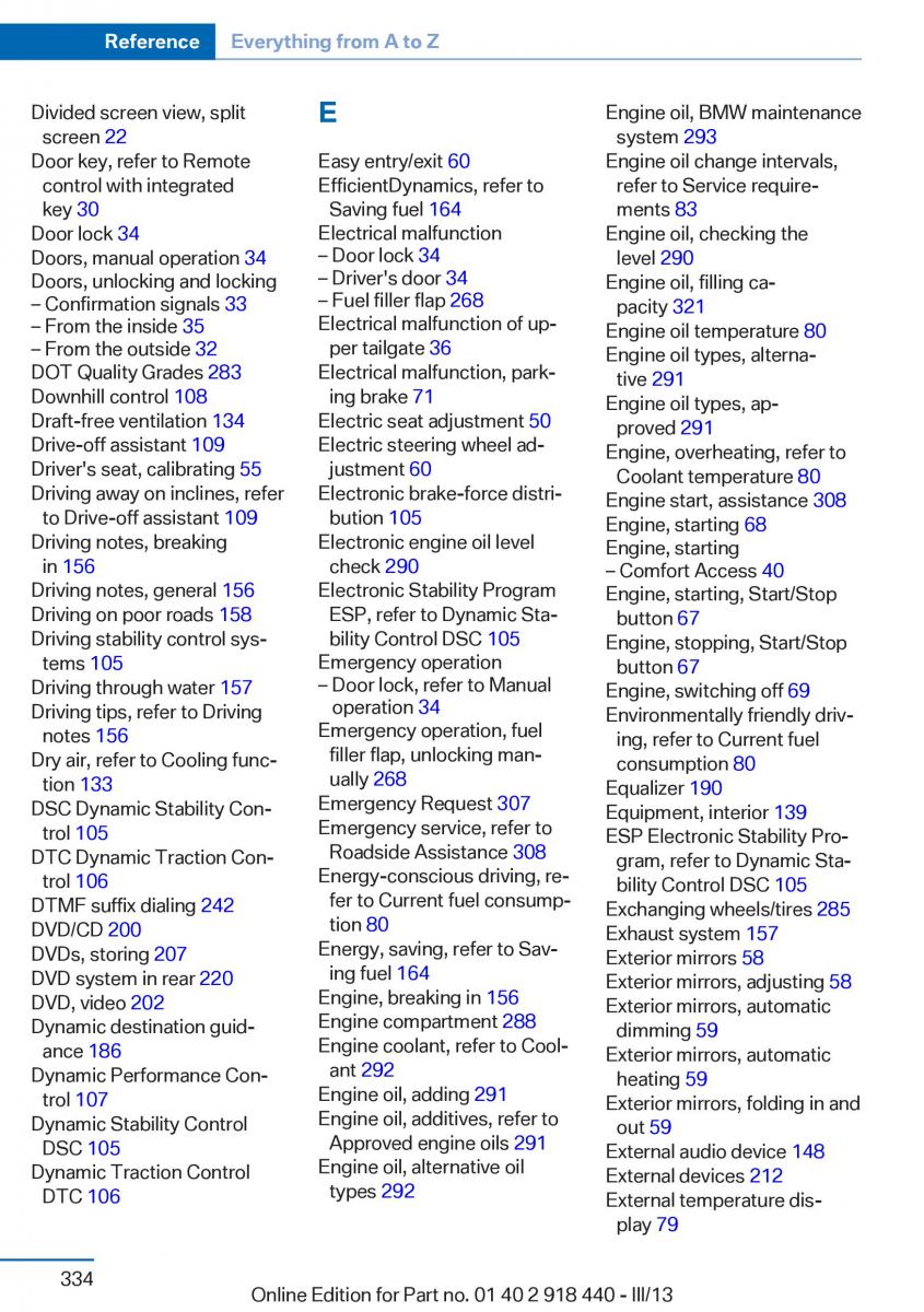 BMW X5 X6 F15 F16 owners manual / page 334