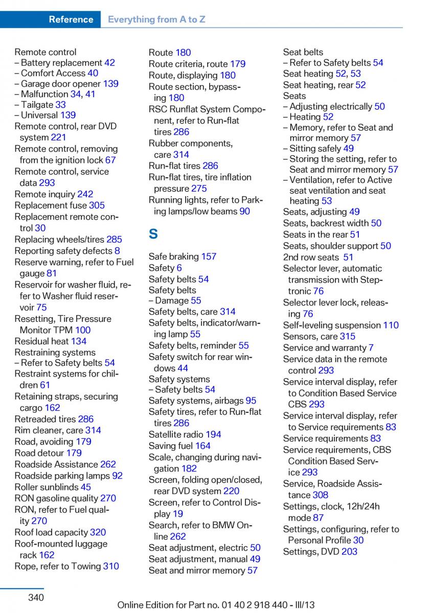 BMW X5 X6 F15 F16 owners manual / page 340