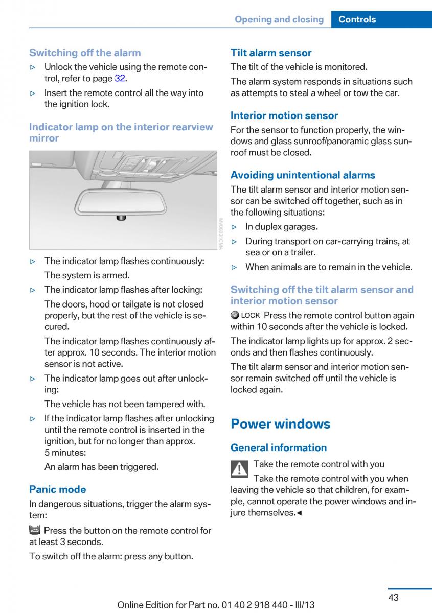 BMW X5 X6 F15 F16 owners manual / page 43