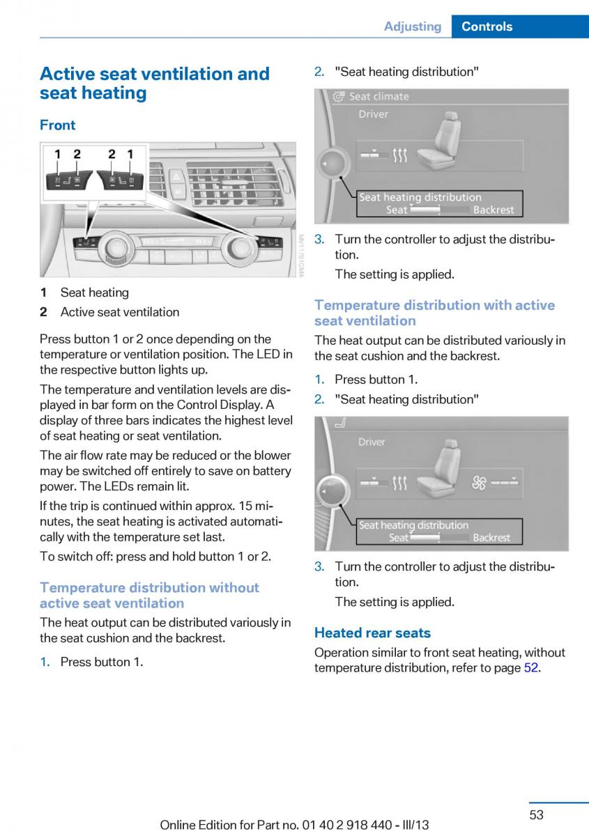 BMW X5 X6 F15 F16 owners manual / page 53