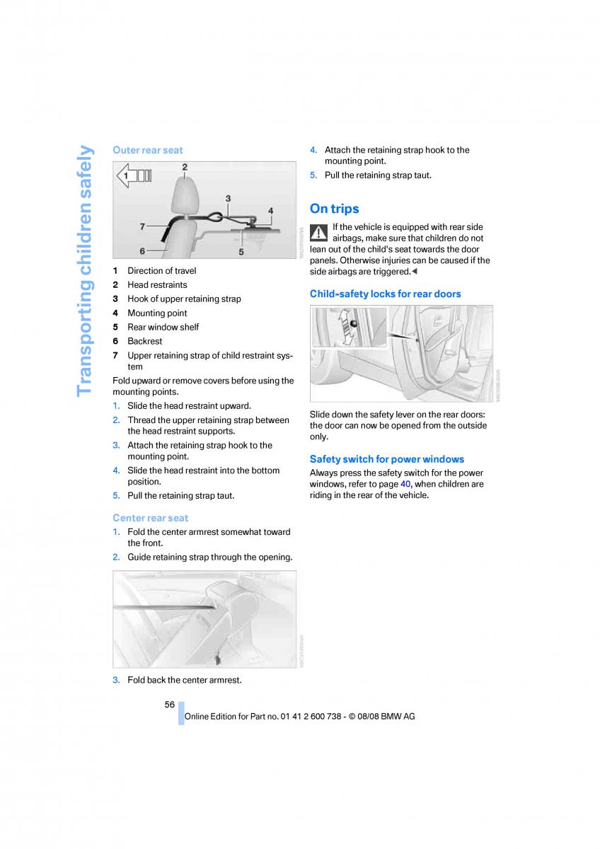 BMW M5 E60 M Power owners manual / page 58