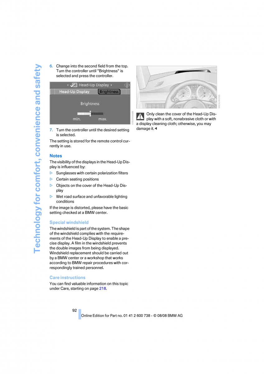 BMW M5 E60 M Power owners manual / page 94