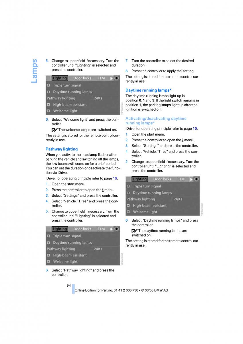 BMW M5 E60 M Power owners manual / page 96