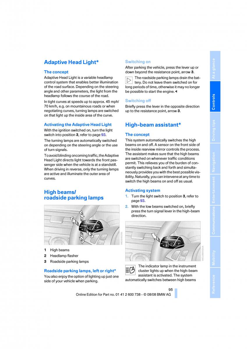 BMW M5 E60 M Power owners manual / page 97