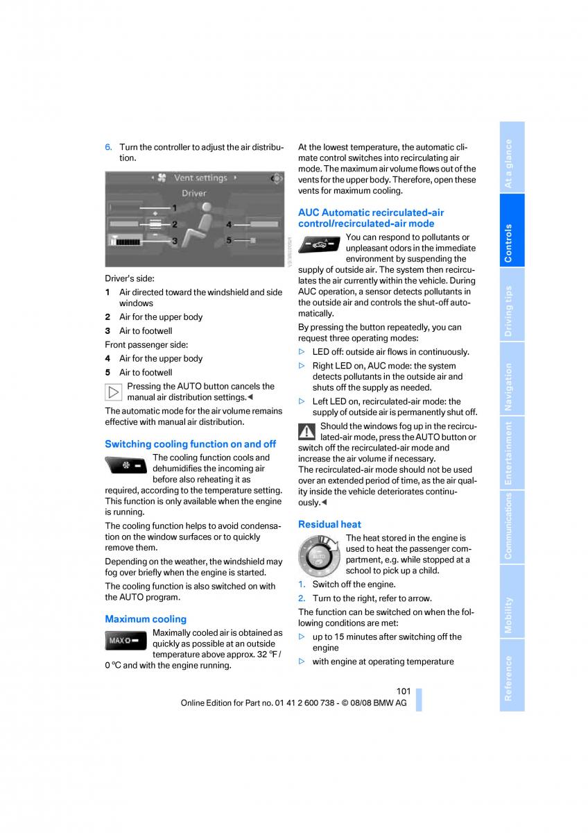 BMW M5 E60 M Power owners manual / page 103