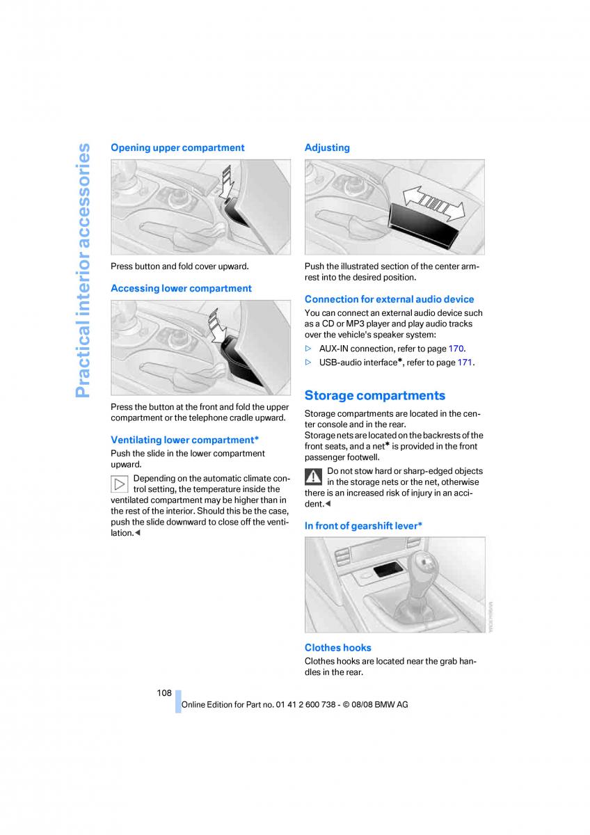 BMW M5 E60 M Power owners manual / page 110