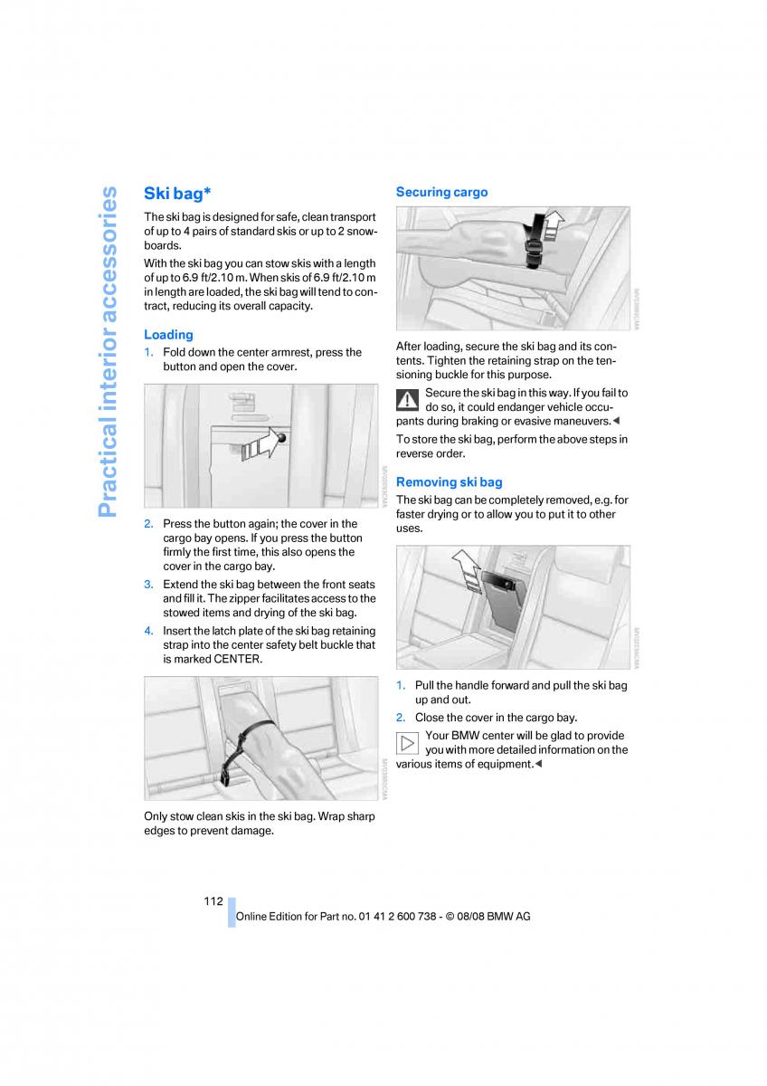 BMW M5 E60 M Power owners manual / page 114