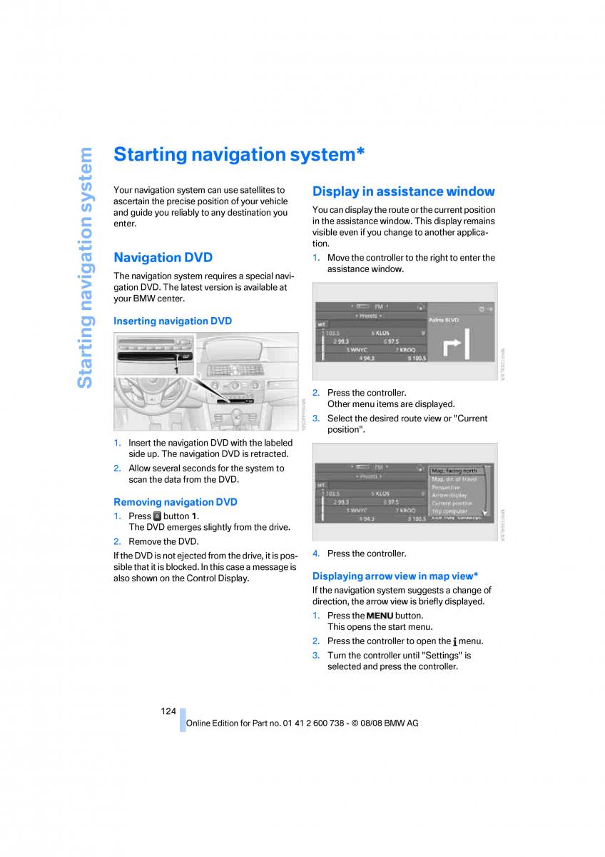 BMW M5 E60 M Power owners manual / page 126