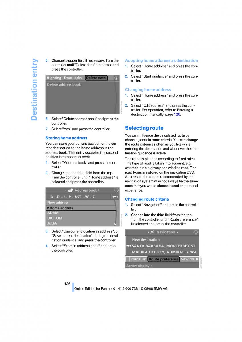 BMW M5 E60 M Power owners manual / page 138