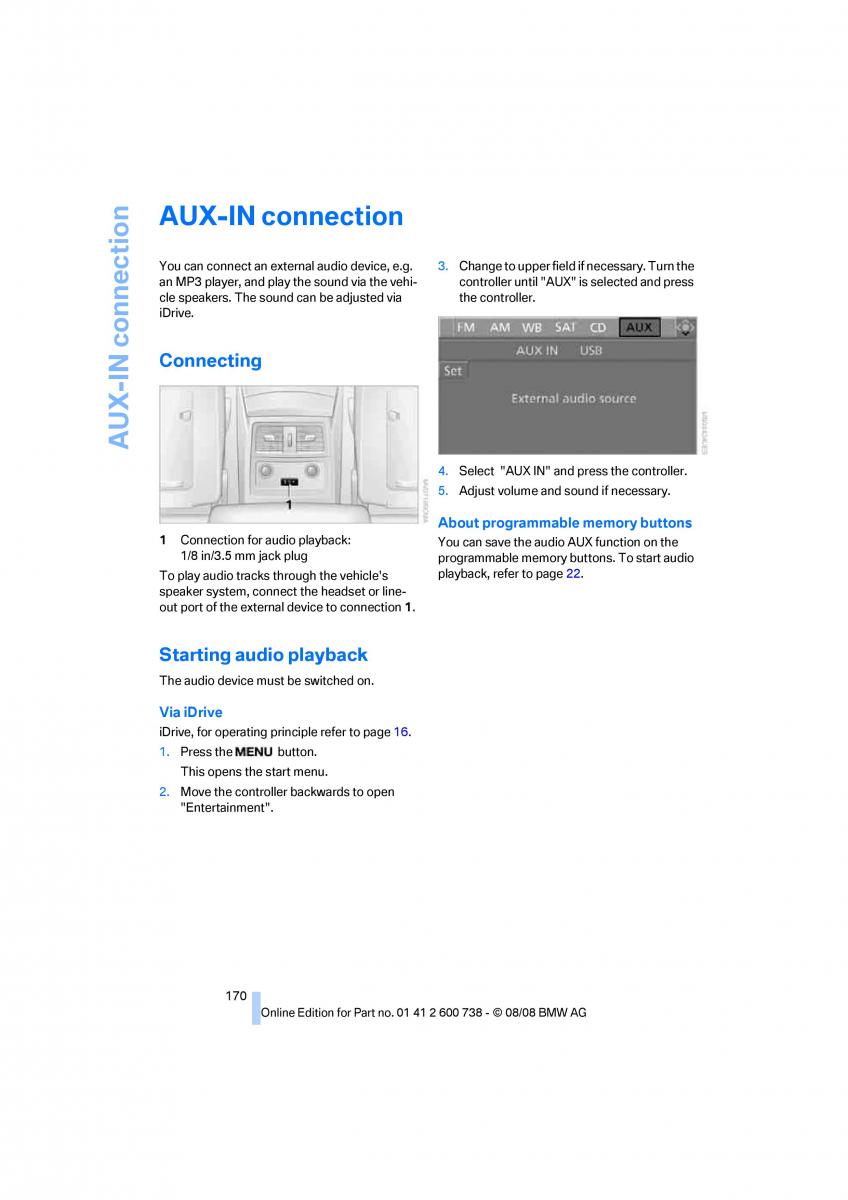 BMW M5 E60 M Power owners manual / page 172