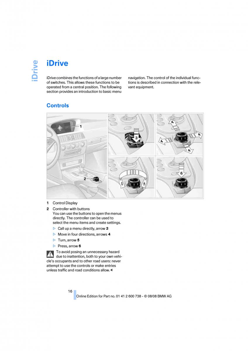 BMW M5 E60 M Power owners manual / page 18