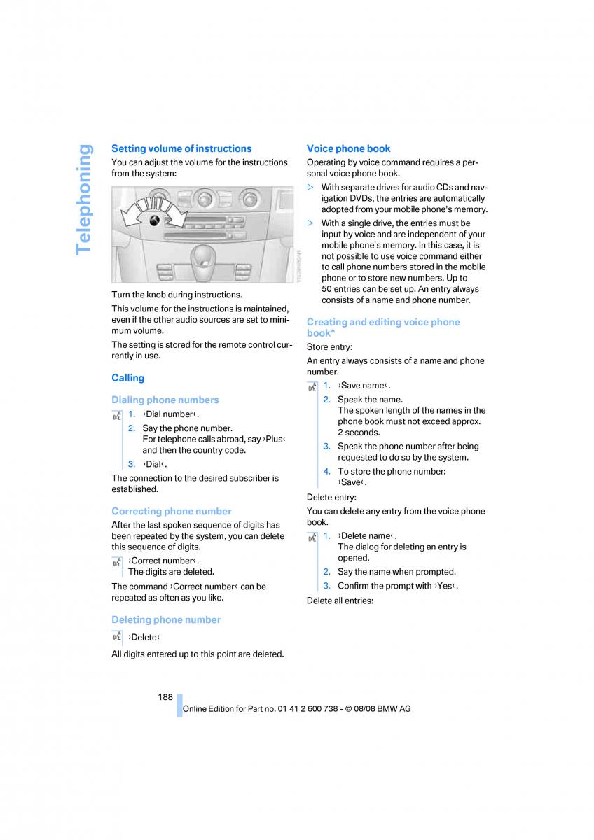 BMW M5 E60 M Power owners manual / page 190