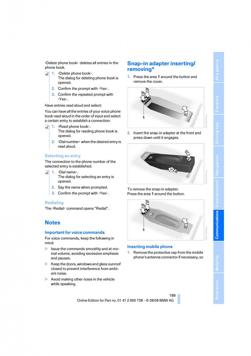 BMW M5 E60 M Power owners manual / page 191