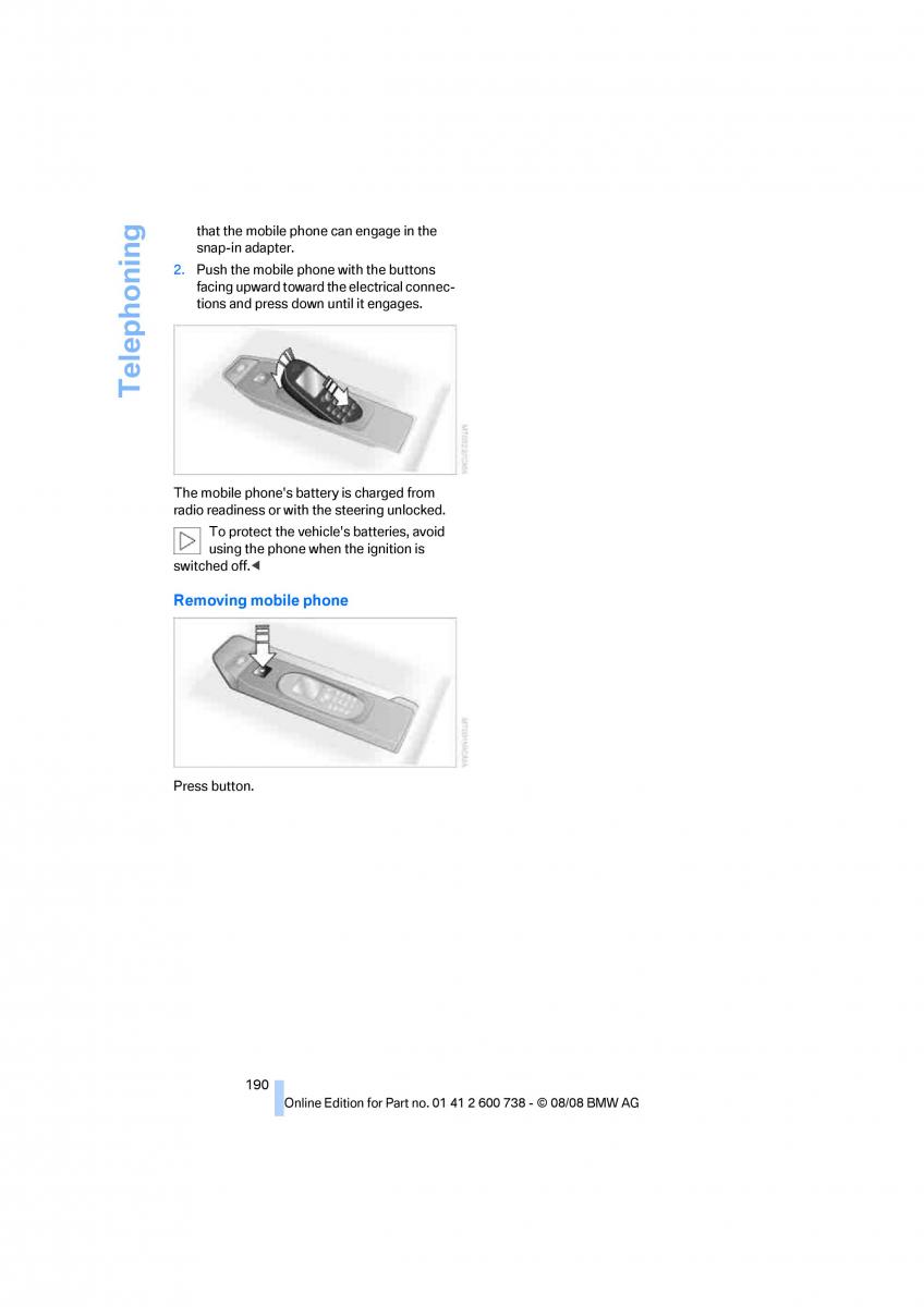 BMW M5 E60 M Power owners manual / page 192