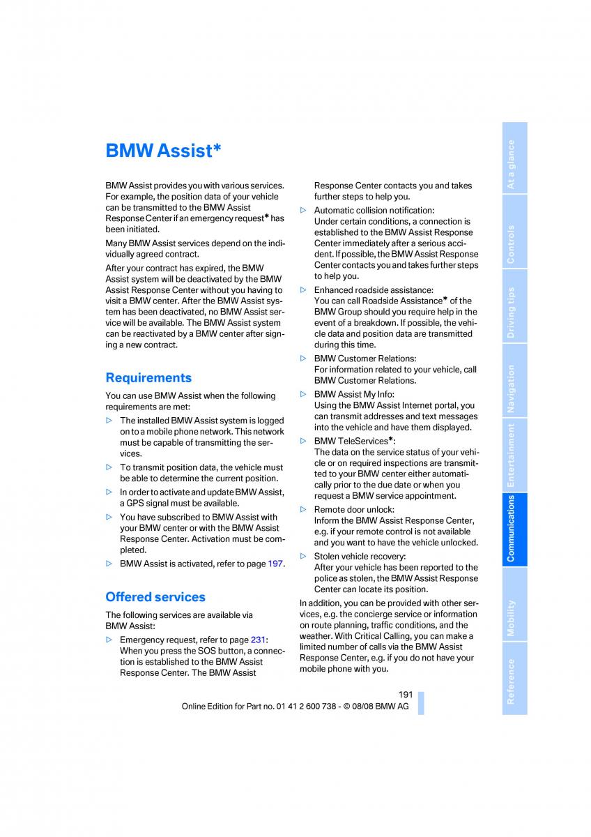 BMW M5 E60 M Power owners manual / page 193