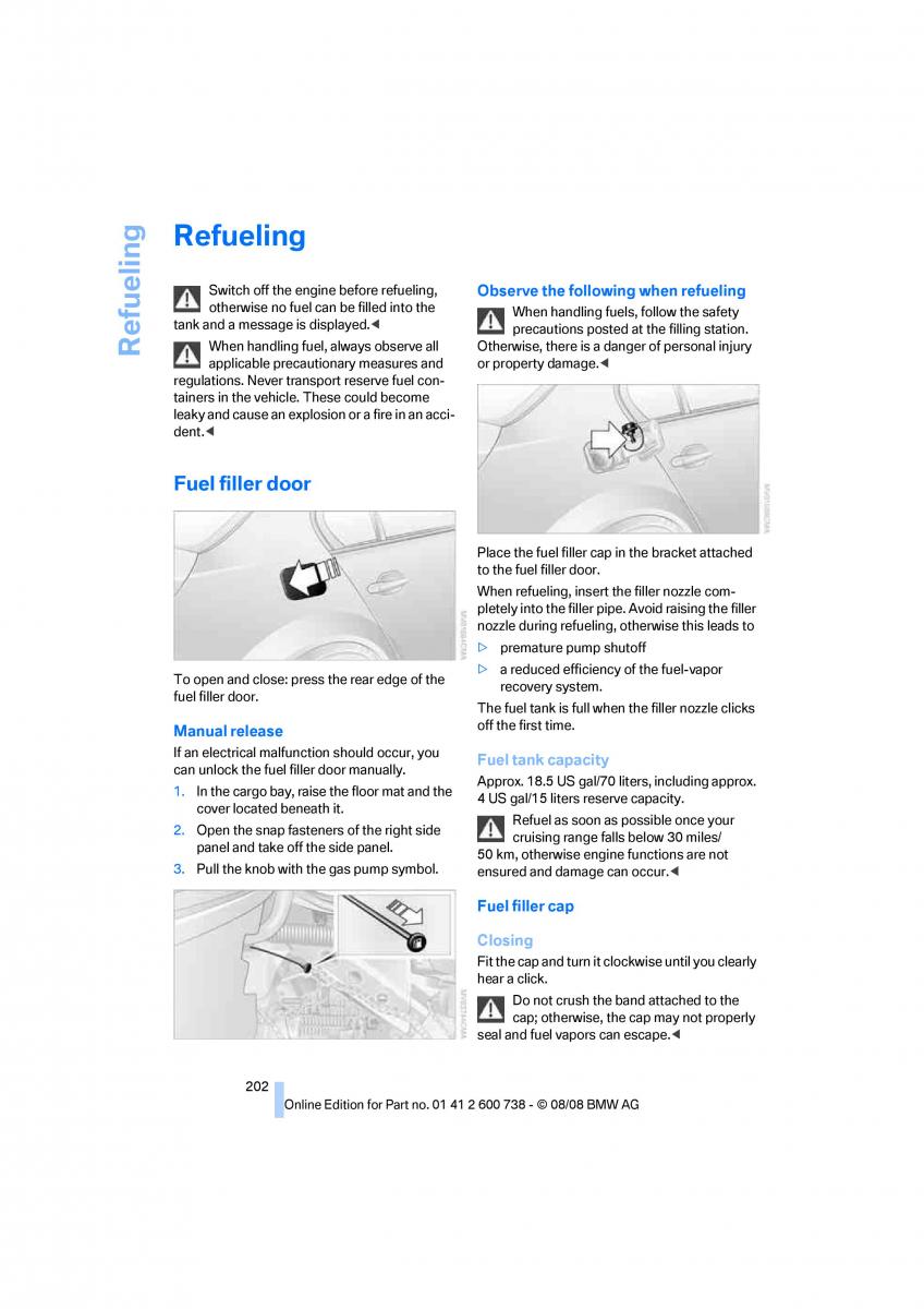 BMW M5 E60 M Power owners manual / page 204