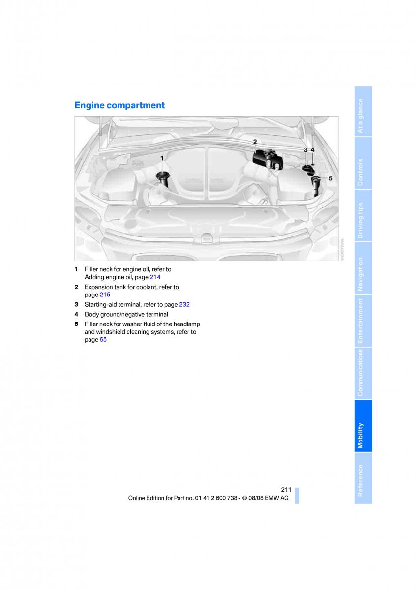 BMW M5 E60 M Power owners manual / page 213