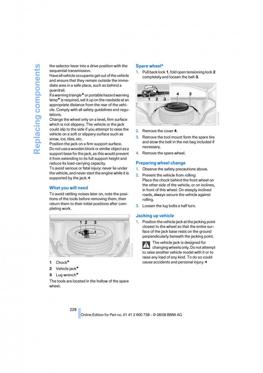 BMW M5 E60 M Power owners manual / page 230