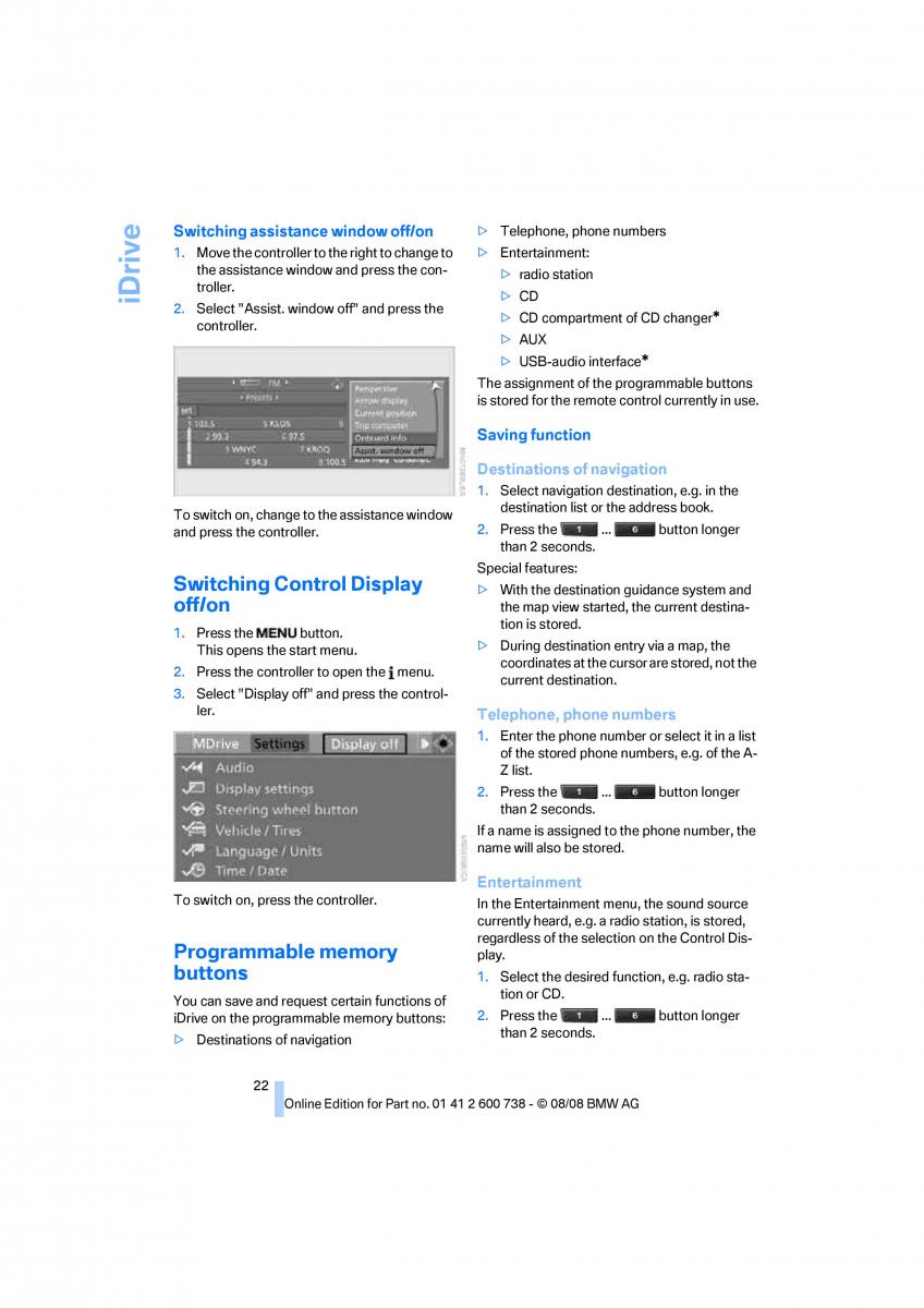 BMW M5 E60 M Power owners manual / page 24