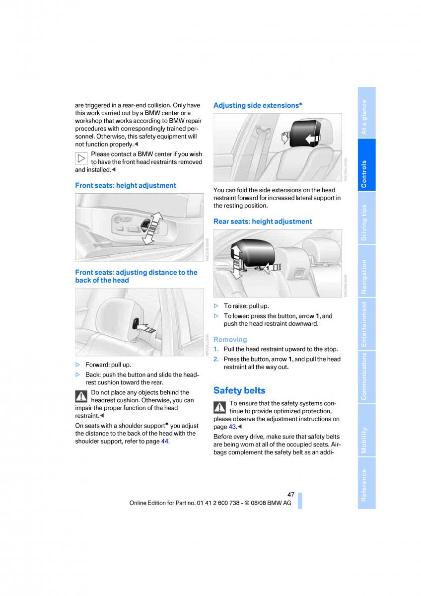 BMW M5 E60 M Power owners manual / page 49