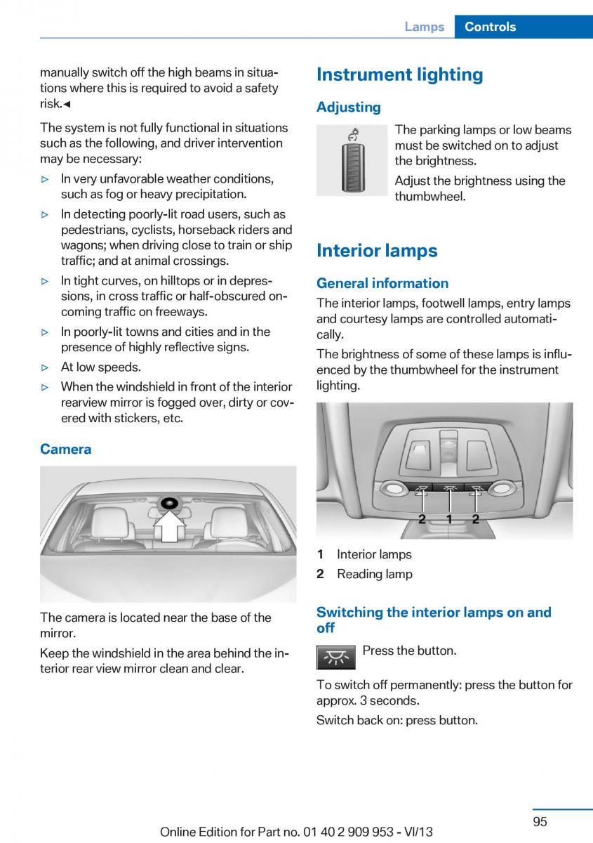 BMW M5 F10 M Power owners manual / page 95